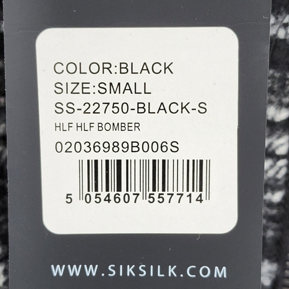 Siksilk Men's Half & Half Spliced Full-Zip Bomber Jacket - S - Picture 8 of 8